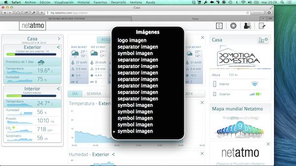 Accesibilidad Netatmo - Interfaz web con lector de pantalla