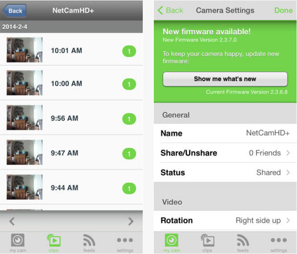 Aplicación iOS NetCam de Belkin