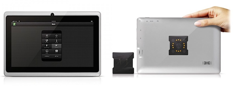 Zipato Wall Tablet - Vista de frente y trasera
