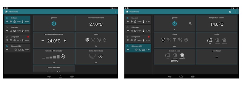 Controlador universal de IntesisHome - Aplicación para Android