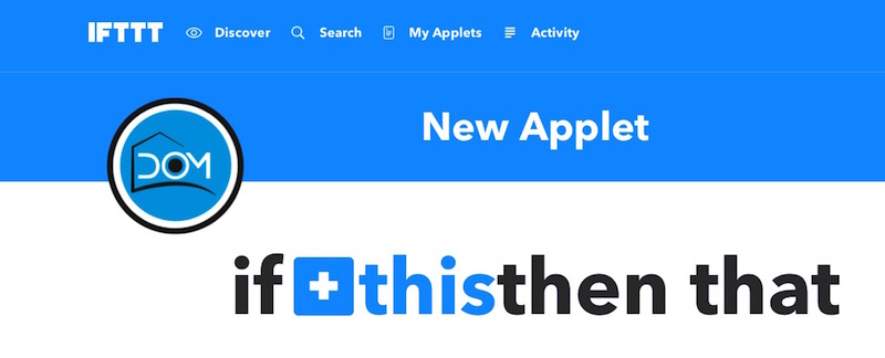 IFTTT - Creación de un Applet nuevo