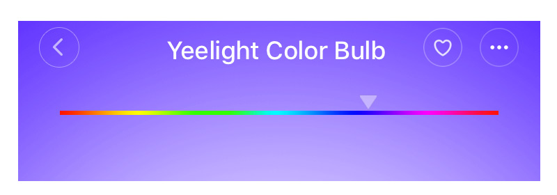 Cambio de color en la bombilla desde la App