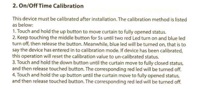 Curtain Switch de Neo Coolcam - Calibración